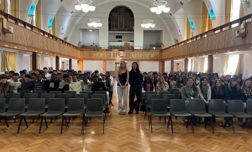 Sixth Form students in the Great Hall